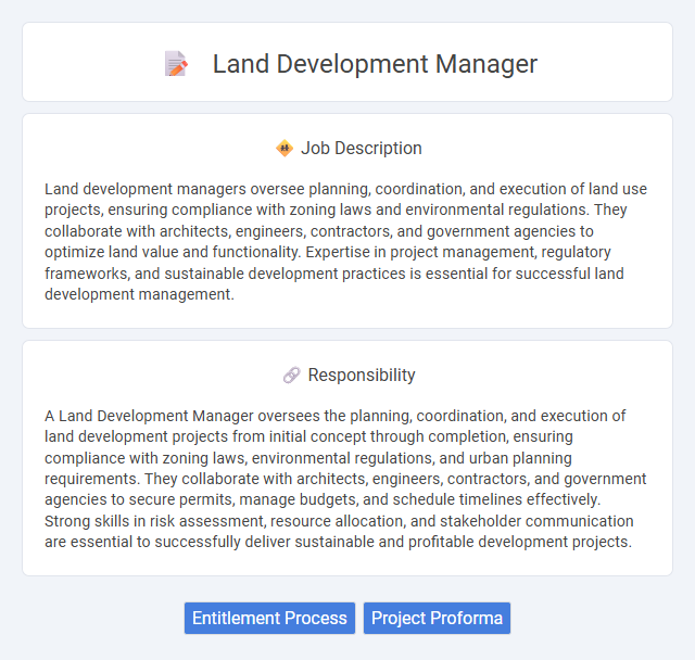 Land Development Manager Job Description and Career Detail