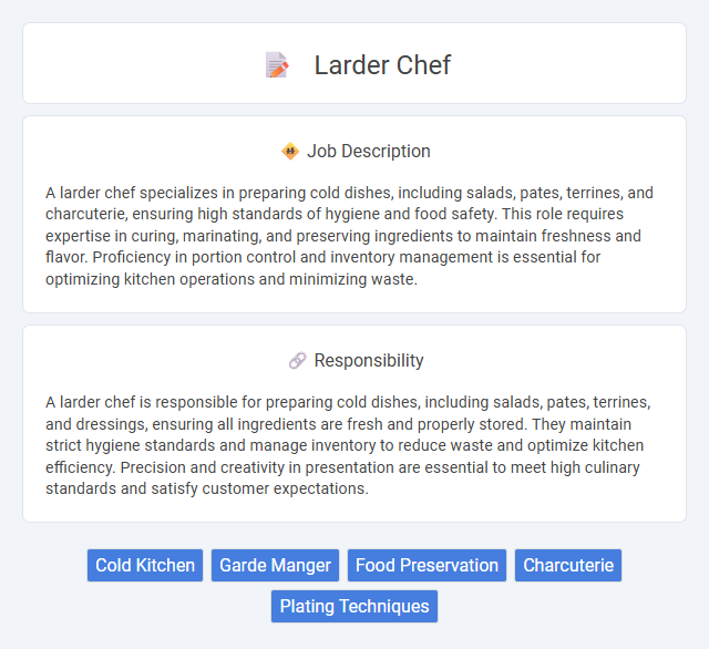 Larder Chef Job Description and Career Detail