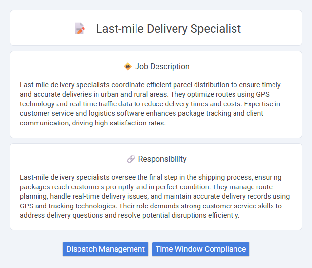 Last-Mile Delivery Specialist Job Description and Career Detail