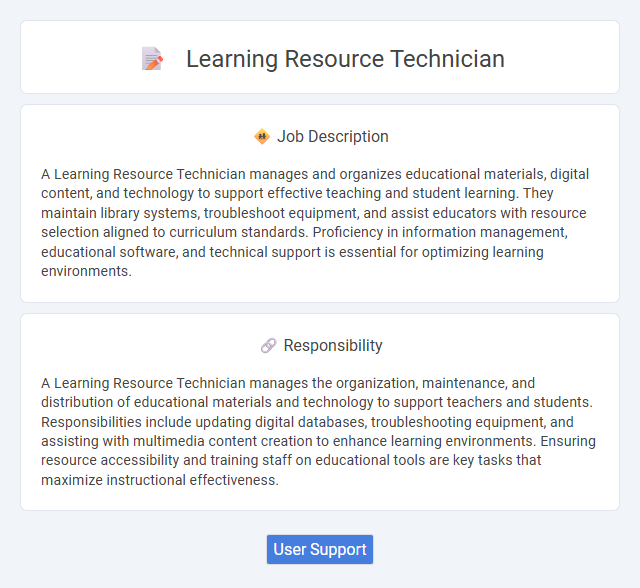 Learning Resource Technician Job Description and Career Detail