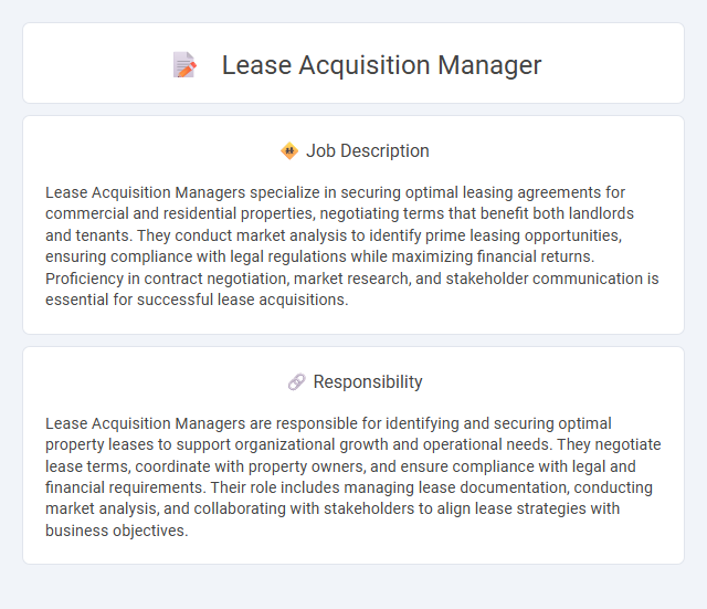 Lease Acquisition Manager Job Description and Career Detail