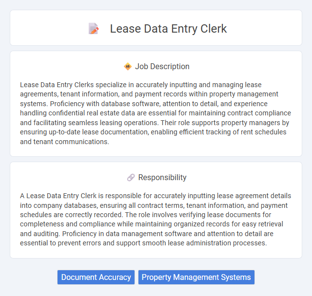 Lease Data Entry Clerk Job Description and Career Detail