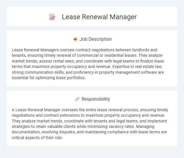 Lease Renewal Manager Job Description and Career Detail