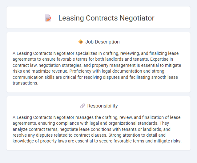 Leasing Contracts Negotiator Job Description and Career Detail