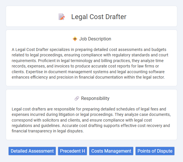Legal Cost Drafter Job Description and Career Detail