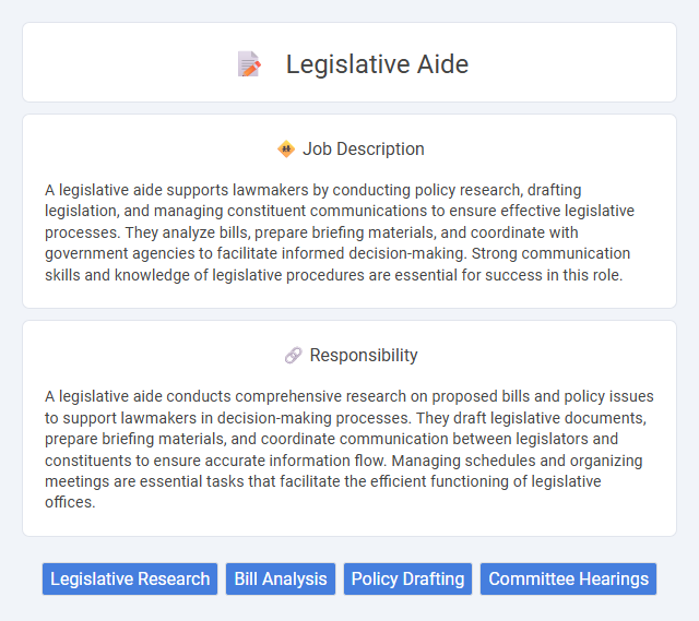 Legislative Aide Job Description and Career Detail