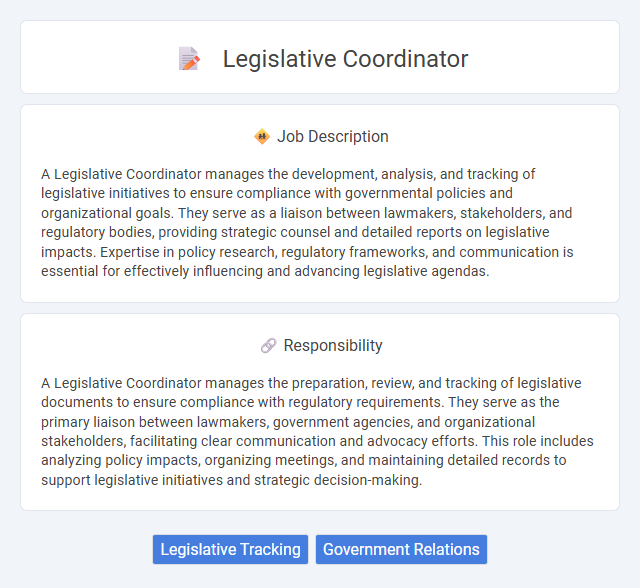 Legislative Coordinator Job Description and Career Detail
