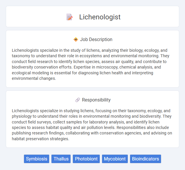 Lichenologist Job Description and Career Detail