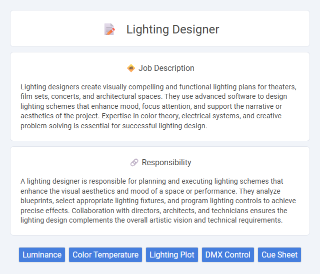 Lighting Designer Job Description and Career Detail