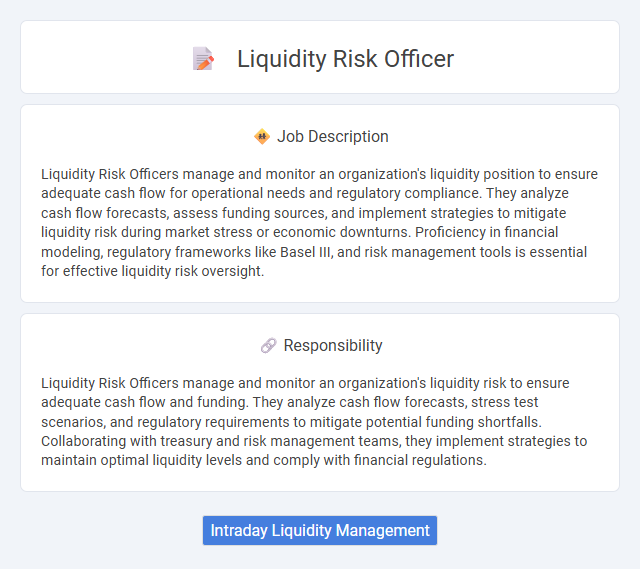 Liquidity Risk Officer Job Description and Career Detail