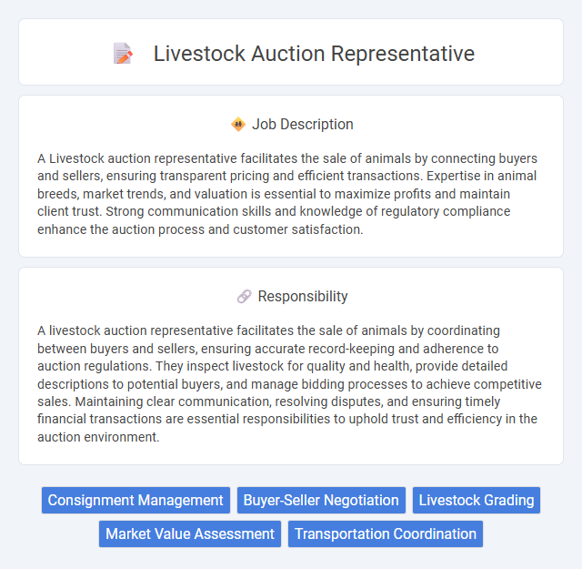 Livestock Auction Representative Job Description and Career Detail