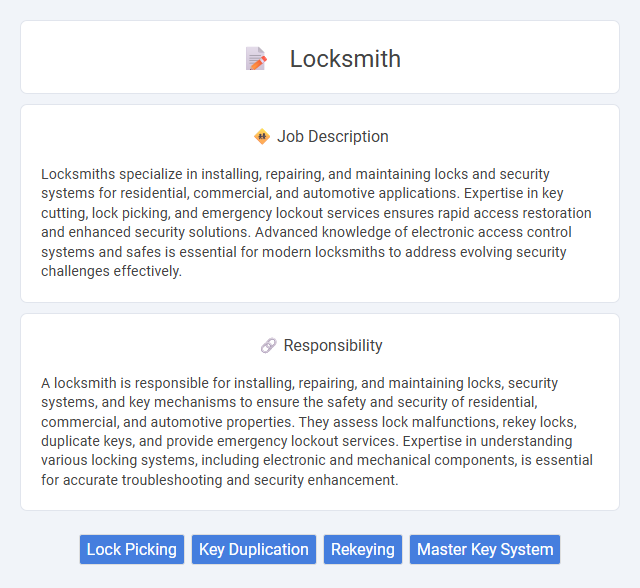 Locksmith Job Description and Career Detail