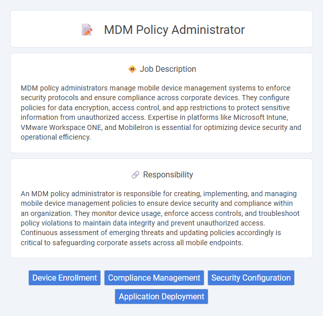 Mdm Policy Administrator Job Description and Career Detail