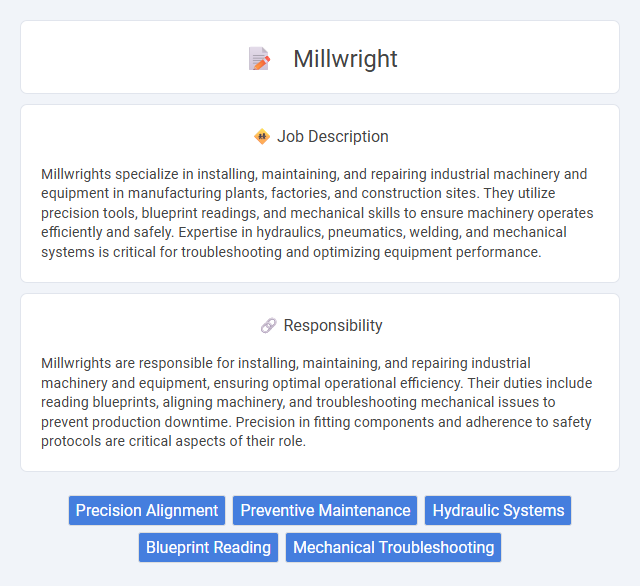 Millwright Job Description and Career Detail