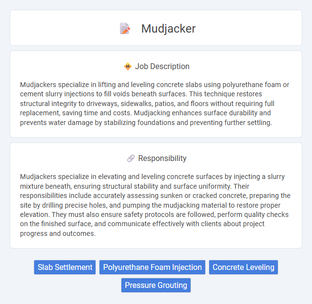 Mudjacker Job Description and Career Detail