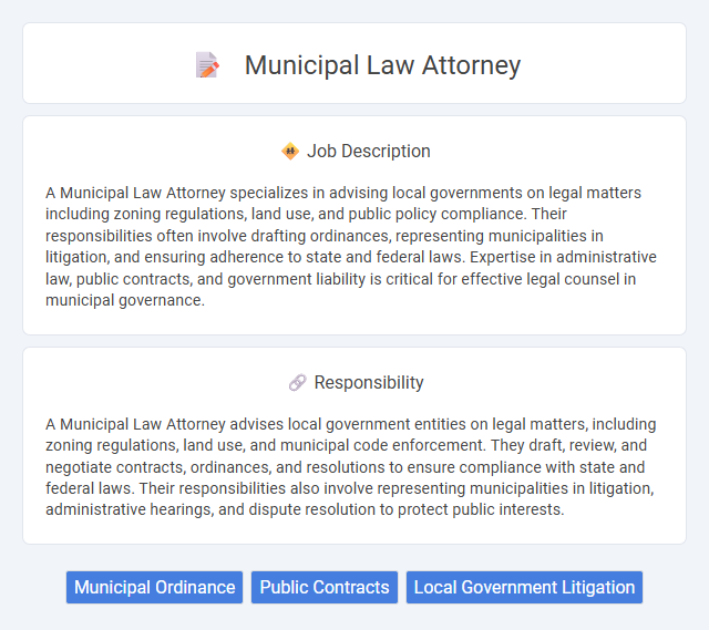 Municipal Law Attorney Job Description and Career Detail