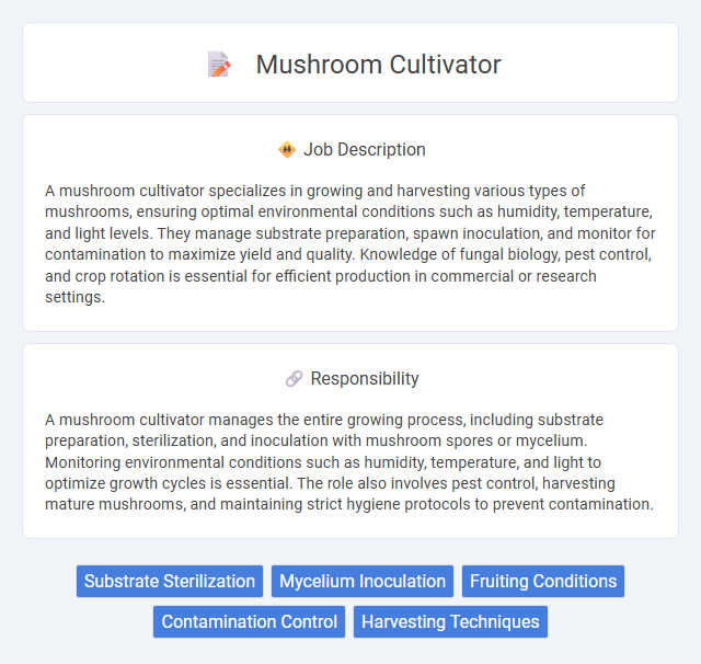 Mushroom Cultivator Job Description and Career Detail