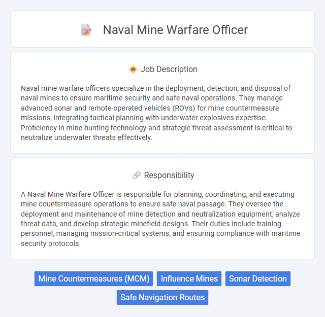 Naval Mine Warfare Officer Job Description and Career Detail