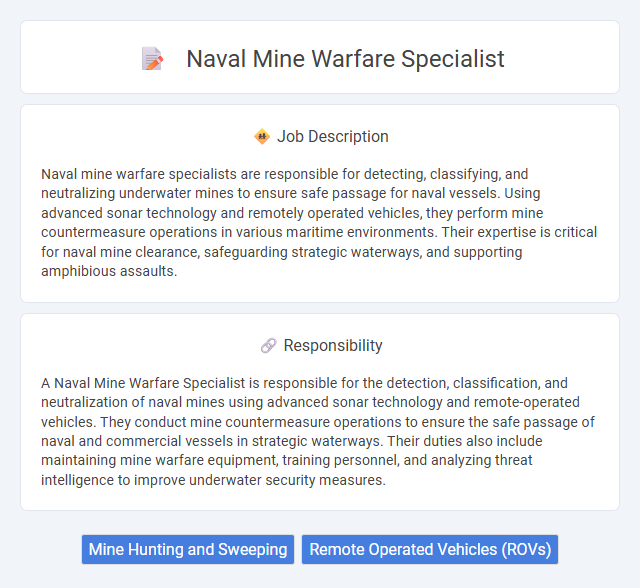 Naval Mine Warfare Specialist Job Description and Career Detail