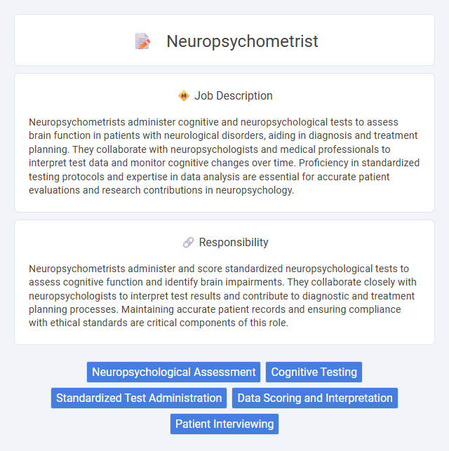 Neuropsychometrist Job Description and Career Detail