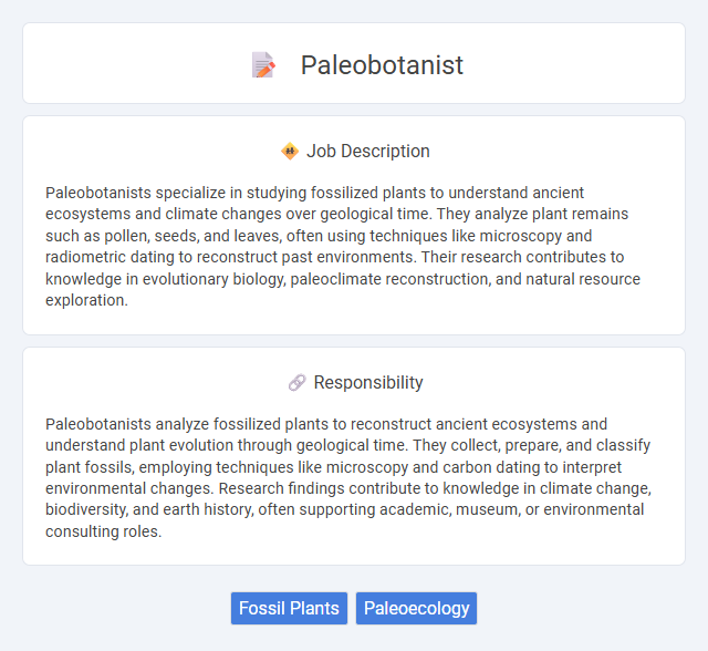 Paleobotanist Job Description and Career Detail