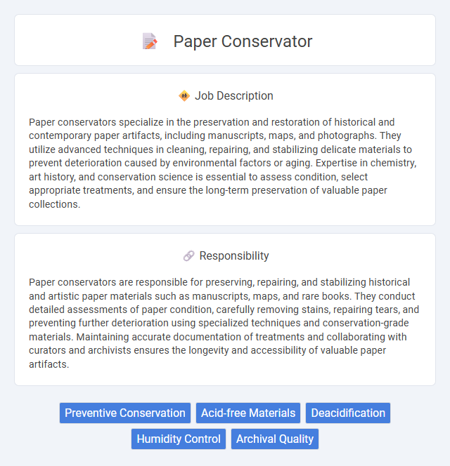 Paper Conservator Job Description and Career Detail