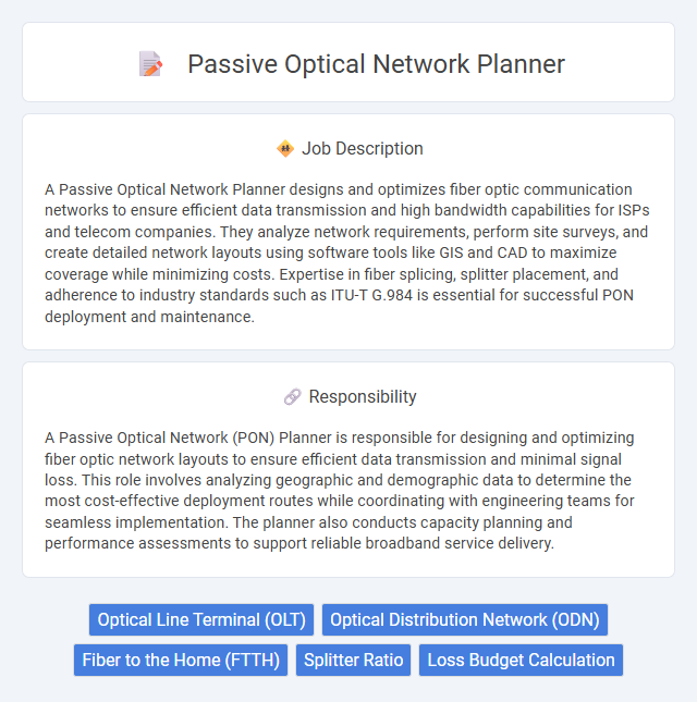 Passive Optical Network Planner Job Description and Career Detail