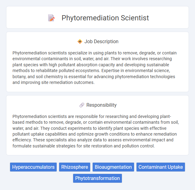 Phytoremediation Scientist Job Description and Career Detail