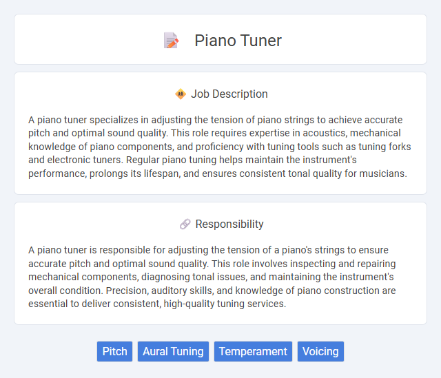 Piano Tuner Job Description and Career Detail
