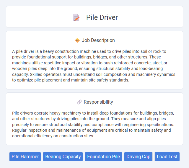 Pile Driver Job Description and Career Detail