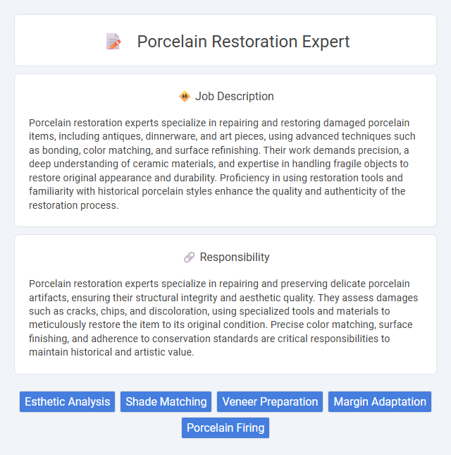 Porcelain Restoration Expert Job Description and Career Detail
