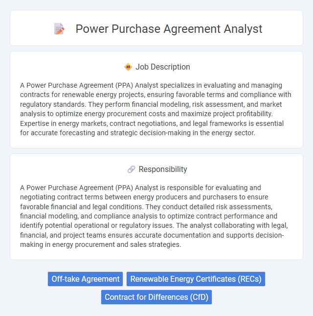 Power Purchase Agreement Analyst Job Description and Career Detail