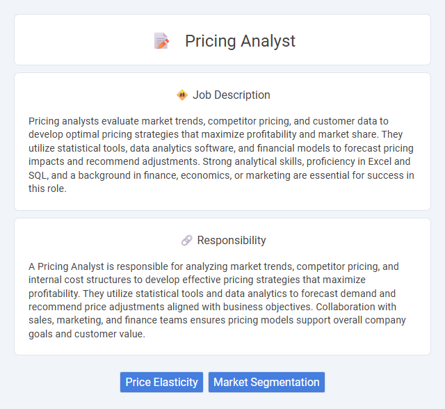 Pricing Analyst Job Description and Career Detail