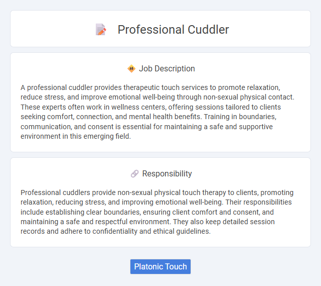 Professional Cuddler Job Description and Career Detail