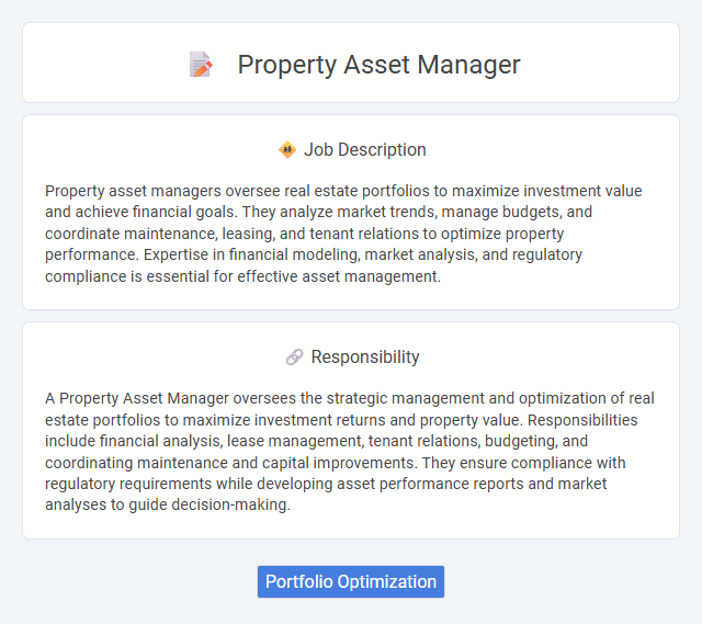 Property Asset Manager Job Description and Career Detail