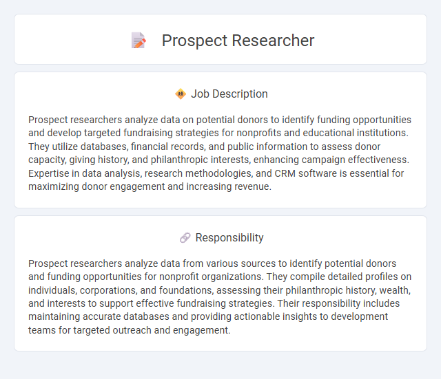 Prospect Researcher Job Description and Career Detail
