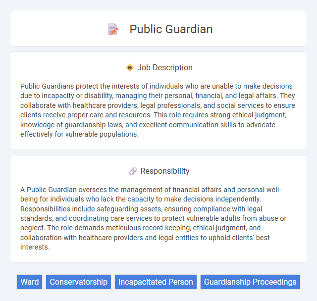 Public Guardian Job Description and Career Detail