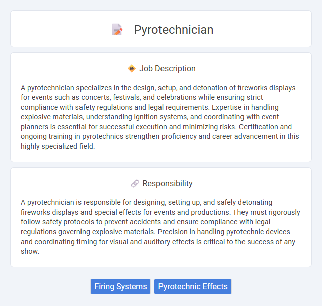Pyrotechnician Job Description and Career Detail