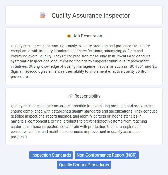 Quality Assurance Inspector Job Description and Career Detail