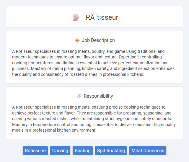 Rôtisseur Job Description and Career Detail