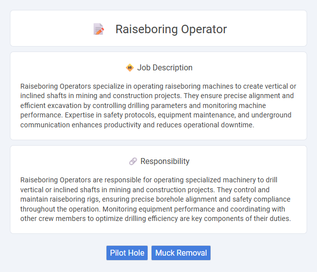 Raiseboring Operator Job Description and Career Detail