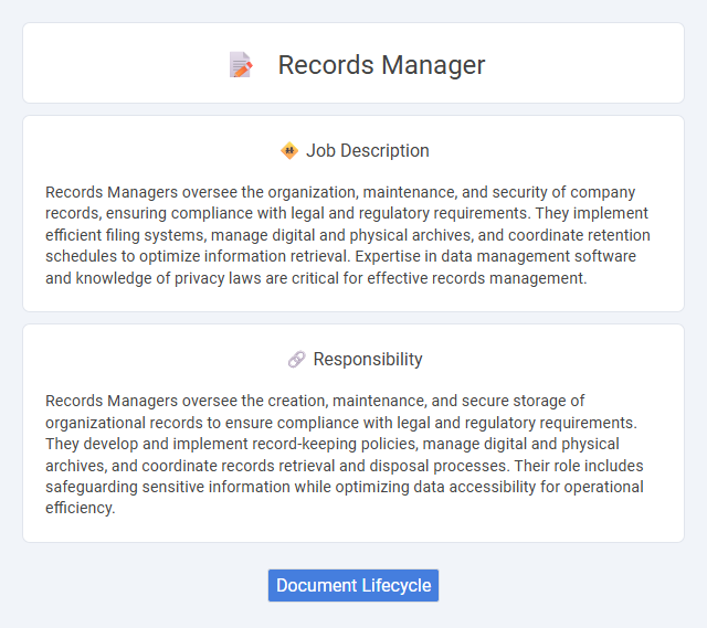 Records Manager Job Description and Career Detail