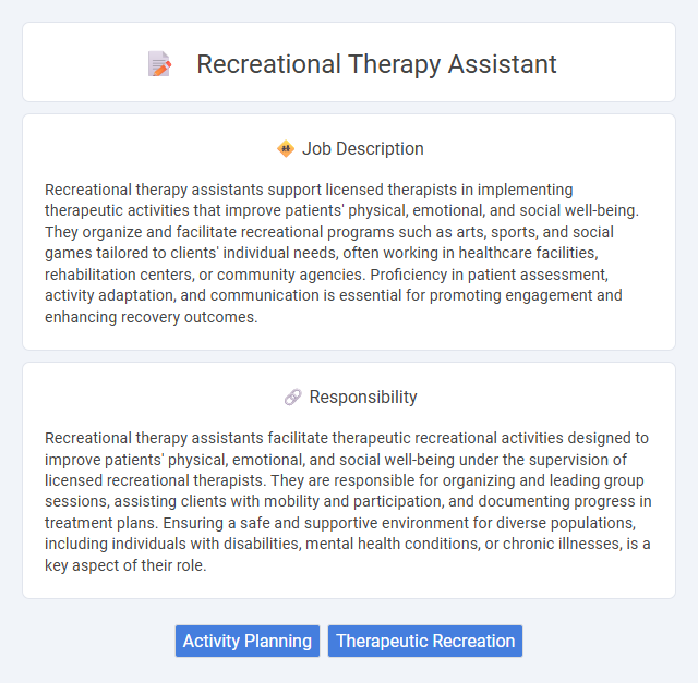 Recreational Therapy Assistant Job Description and Career Detail