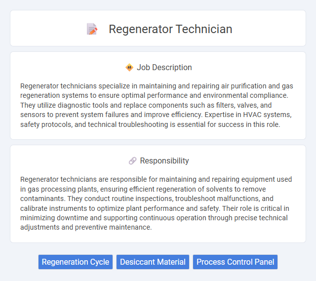 Regenerator Technician Job Description and Career Detail