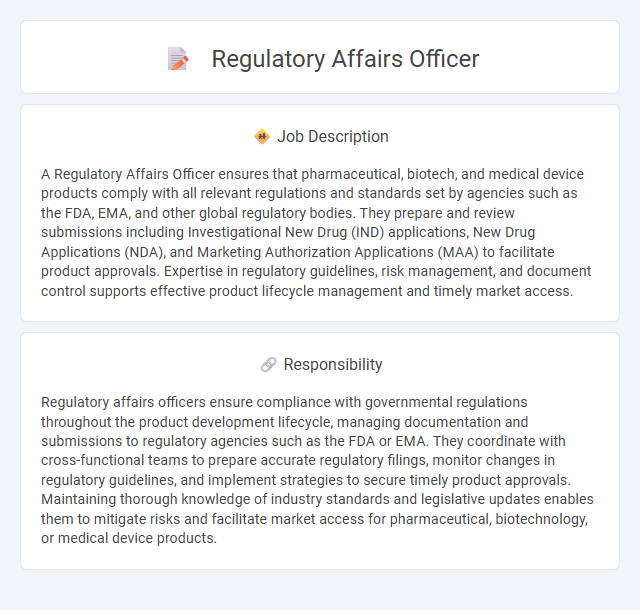 Regulatory Affairs Officer Job Description and Career Detail