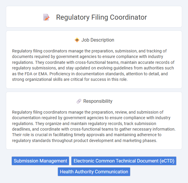Regulatory Filing Coordinator Job Description and Career Detail