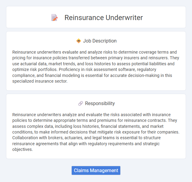 Reinsurance Underwriter Job Description and Career Detail