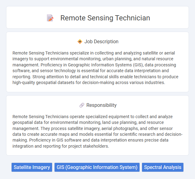 Remote Sensing Technician Job Description and Career Detail