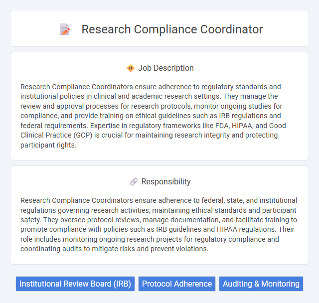 Research Compliance Coordinator Job Description and Career Detail