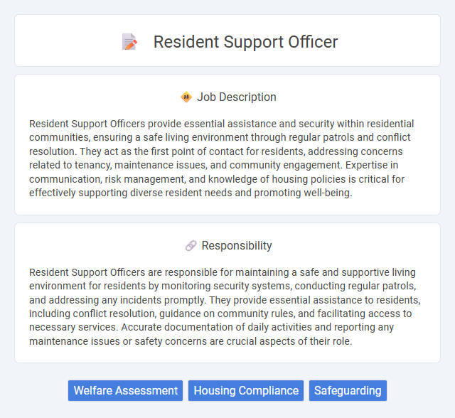 Resident Support Officer Job Description and Career Detail
